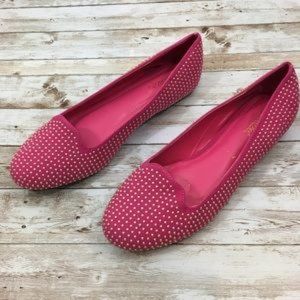 Shoedazzle Blanche Flats / Loafers Fuchsia & Gold
